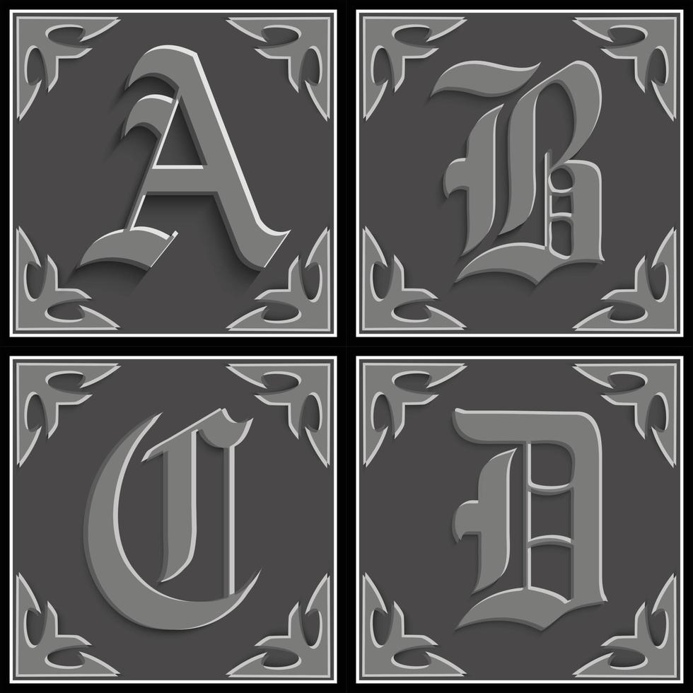 ALPHABET English capital letters vector