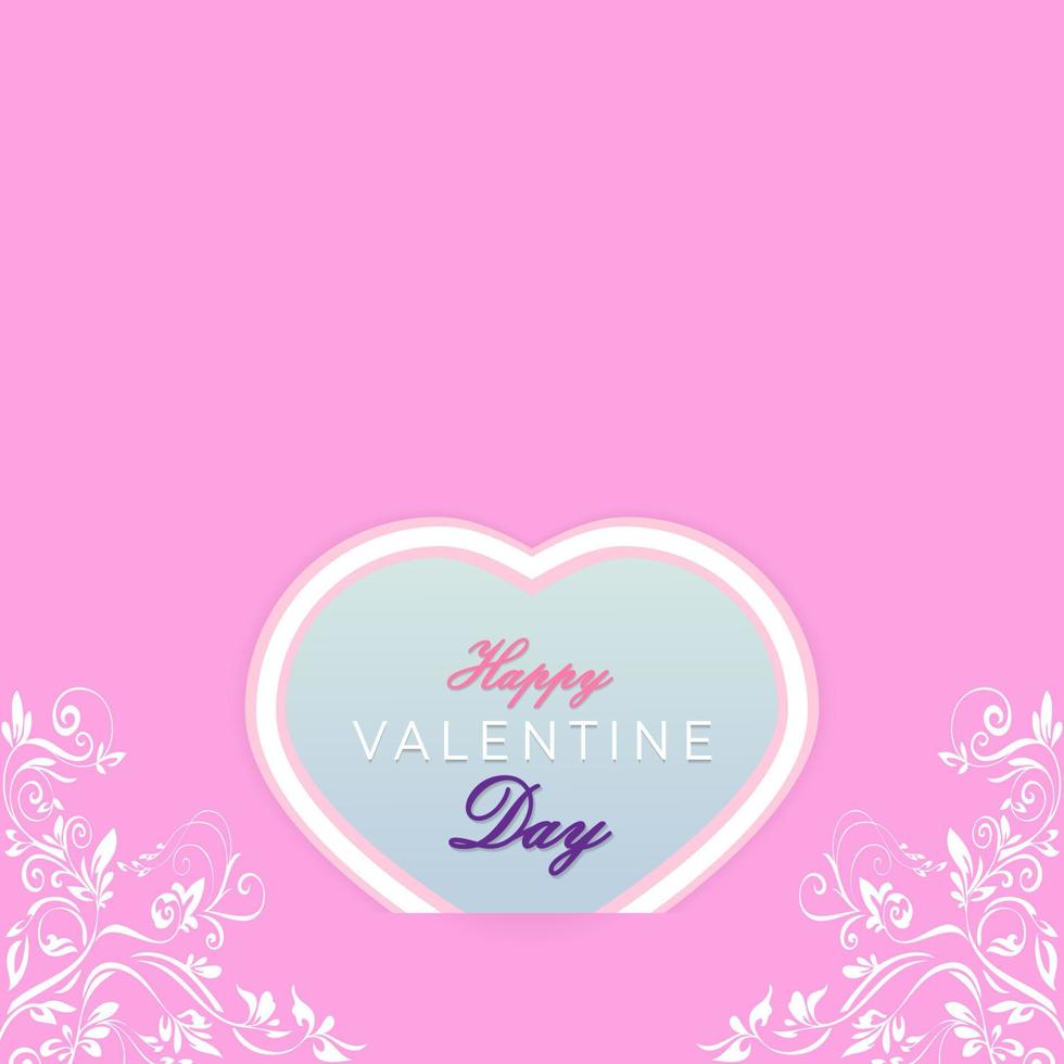 valentine day greeting card with copy space vector