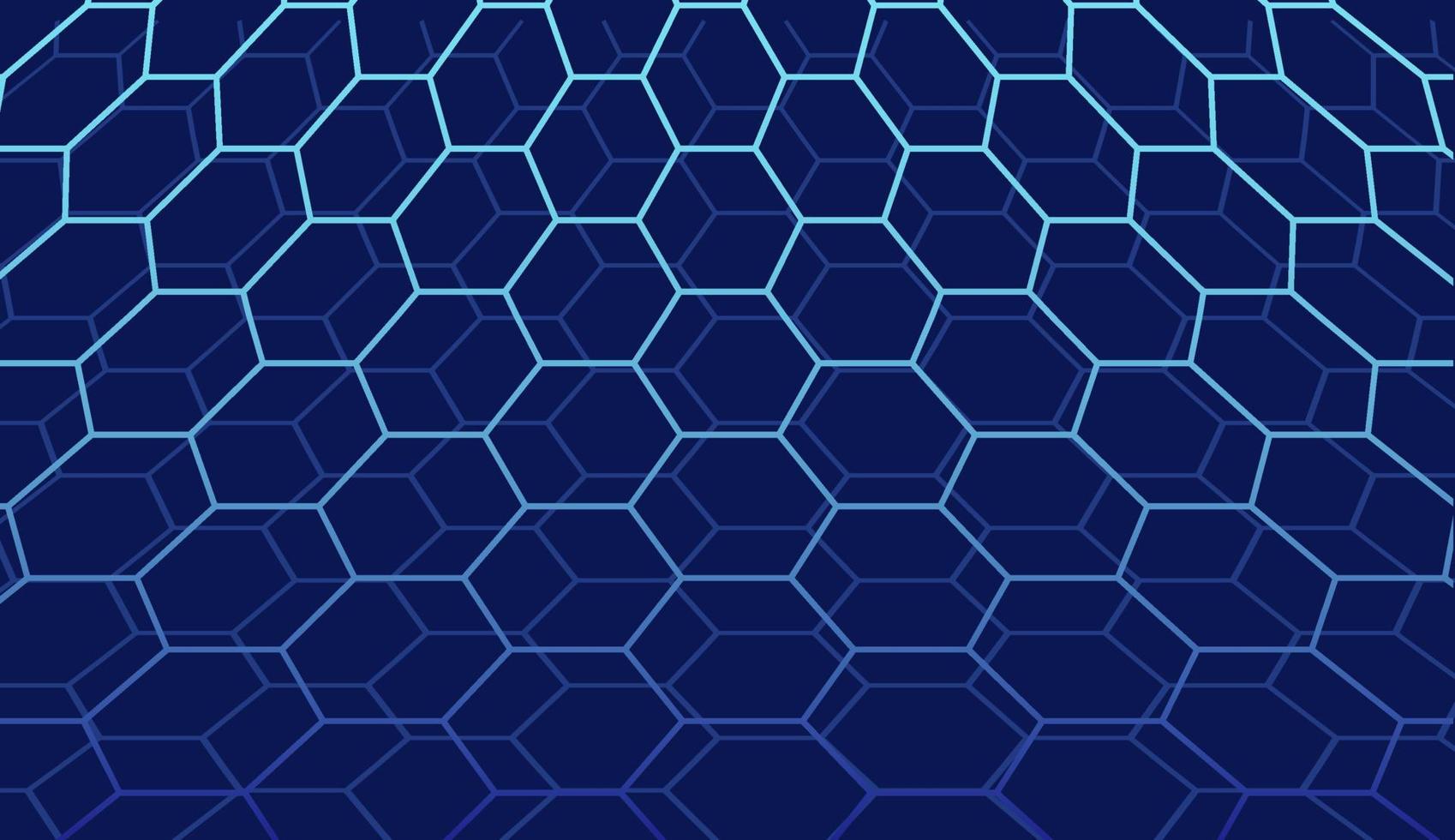 Abstract technology dark blue background from honeycomb, grid pattern. Design science tech outline. Vector illustration