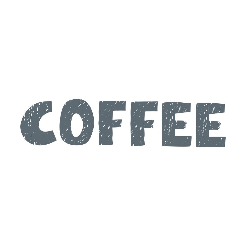 Coffee Hand Drawn Lettering vector
