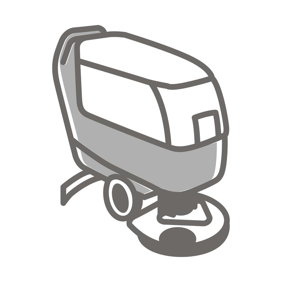 Automatic floor scrubber machine illustration 5559683 vector art at