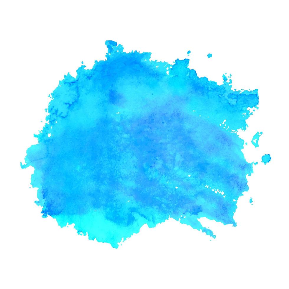 mancha de acuarela azul vector