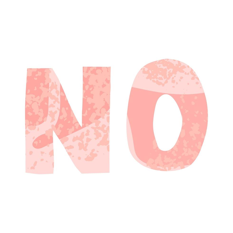 No Sign Lettering vector