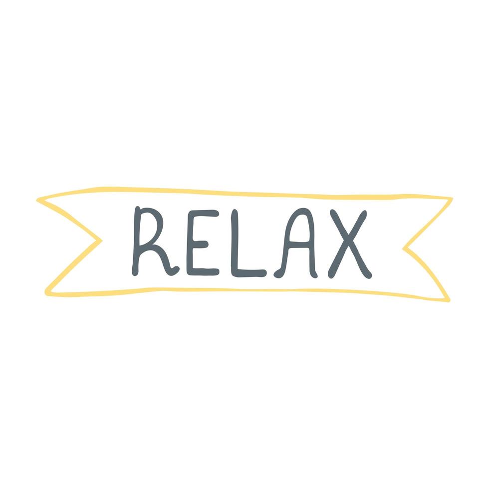 Relax Lettering Sign vector