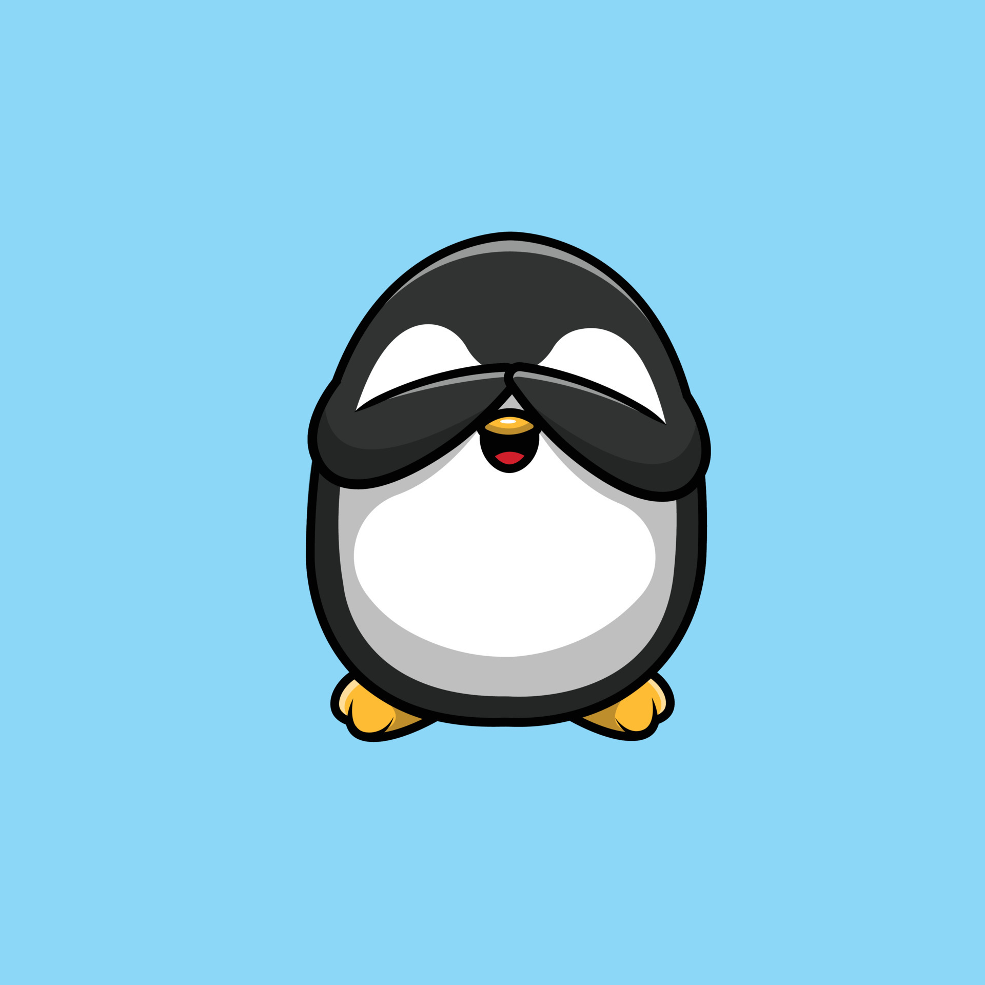 Shy Cute Penguin Cartoon Vector Icon Illustration. Animal Icon Concept  Isolated Premium Vector. Flat Cartoon Style 5559916 Vector Art at Vecteezy