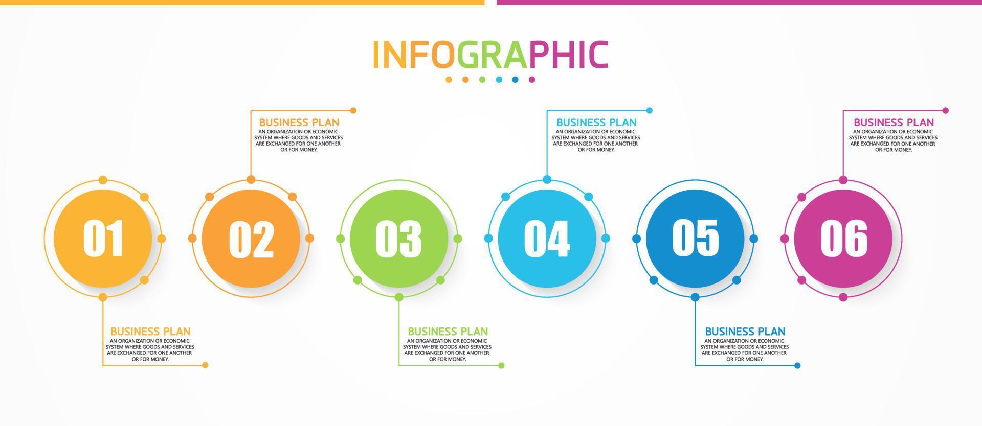 idea de negocio de presentación de plantilla infográfica de línea de tiempo con iconos, opciones o pasos. las infografías para ideas de negocios se pueden usar para gráficos de datos, diagramas de flujo, sitios web, pancartas. vector