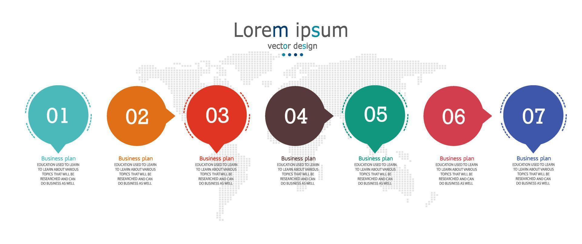 timeline infographic template Presentation business idea with icons, options or steps. infographics for business ideas Can be used for data graphics, flowcharts, websites, banners. vector