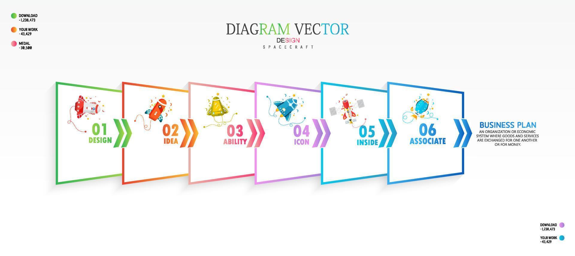 idea de negocio de presentación de plantilla infográfica de línea de tiempo con iconos, opciones o pasos. las infografías para ideas de negocios se pueden usar para gráficos de datos, diagramas de flujo, sitios web, pancartas. vector