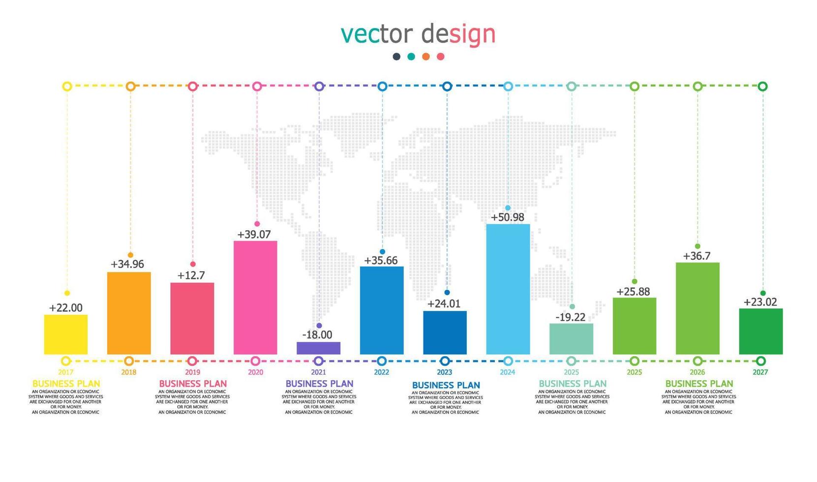 idea de negocio de presentación de plantilla infográfica de línea de tiempo con iconos, opciones o pasos. las infografías para ideas de negocios se pueden usar para gráficos de datos, diagramas de flujo, sitios web, pancartas. vector