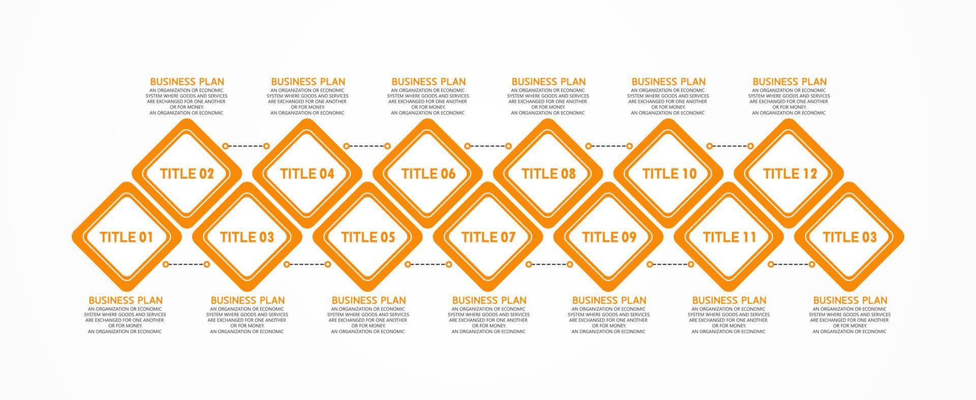 idea de negocio de presentación de plantilla infográfica de línea de tiempo con iconos, opciones o pasos. las infografías para ideas de negocios se pueden usar para gráficos de datos, diagramas de flujo, sitios web, pancartas. vector