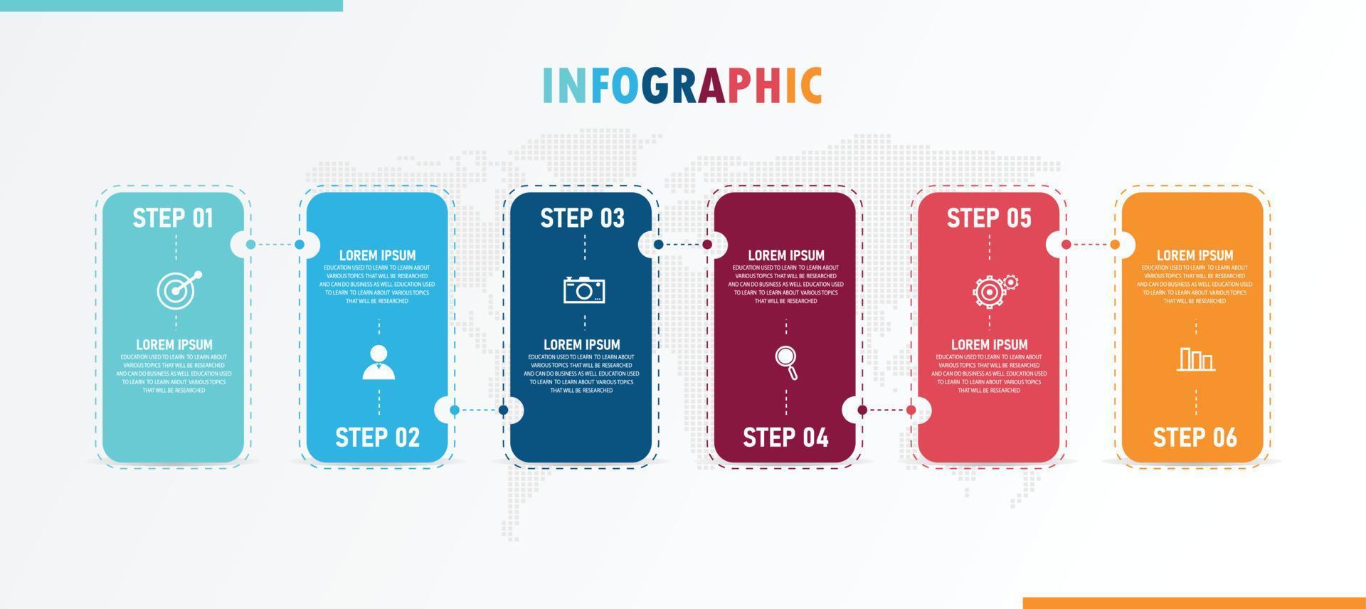 timeline infographic template Presentation business idea with icons, options or steps. infographics for business ideas Can be used for data graphics, flowcharts, websites, banners. vector