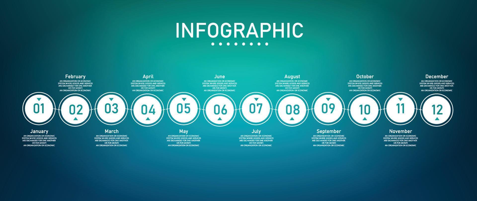 timeline infographic template Presentation business idea with icons, options or steps. infographics for business ideas Can be used for data graphics, flowcharts, websites, banners. vector