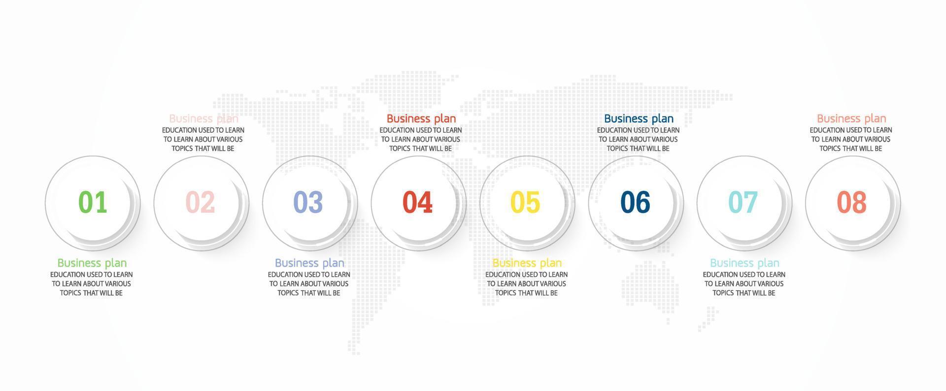 timeline infographic template Presentation business idea with icons, options or steps. infographics for business ideas Can be used for data graphics, flowcharts, websites, banners. vector