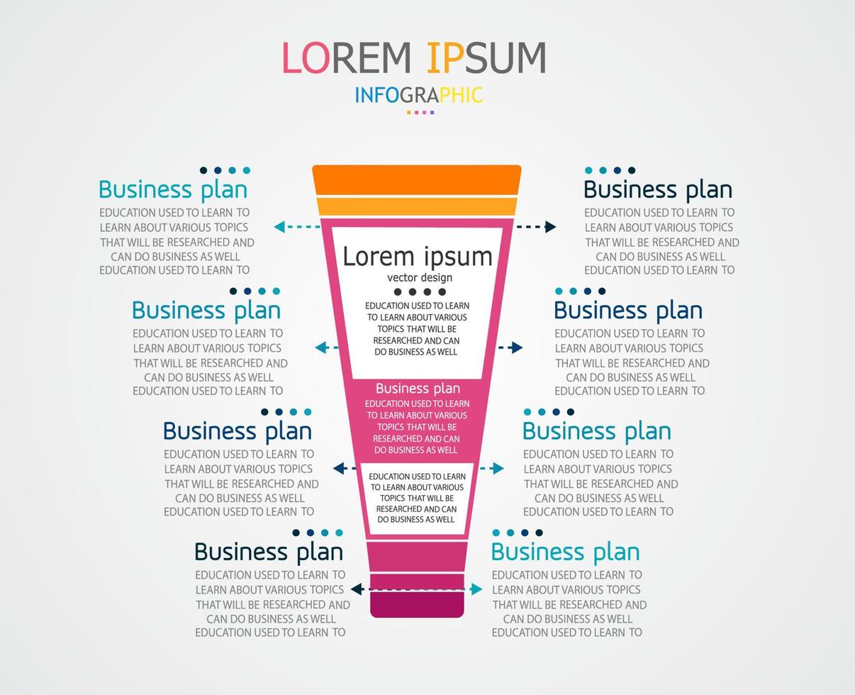 timeline infographic template Presentation business idea with icons, options or steps. infographics for business ideas Can be used for data graphics, flowcharts, websites, banners. vector