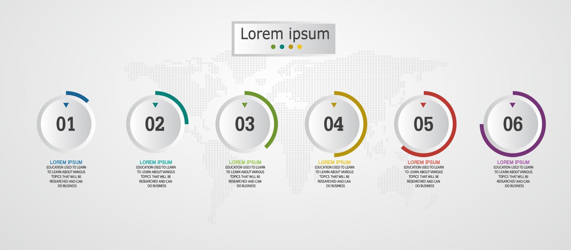 idea de negocio de presentación de plantilla infográfica de línea de tiempo con iconos, opciones o pasos. las infografías para ideas de negocios se pueden usar para gráficos de datos, diagramas de flujo, sitios web, pancartas. vector