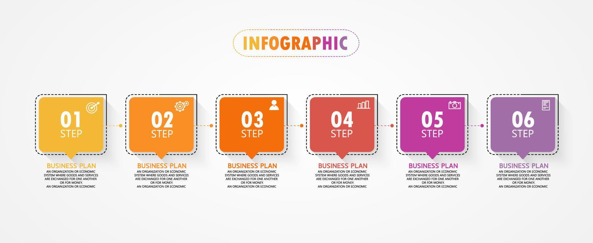 vector infographic label template with icon options or steps infographics for business ideas presentations It can be used for information graphics, presentations, websites, banners, print media.