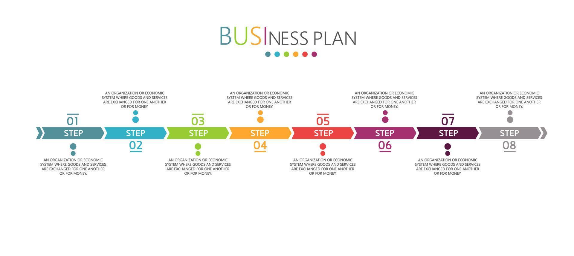 idea de negocio de presentación de plantilla infográfica de línea de tiempo con iconos, opciones o pasos. las infografías para ideas de negocios se pueden usar para gráficos de datos, diagramas de flujo, sitios web, pancartas. vector