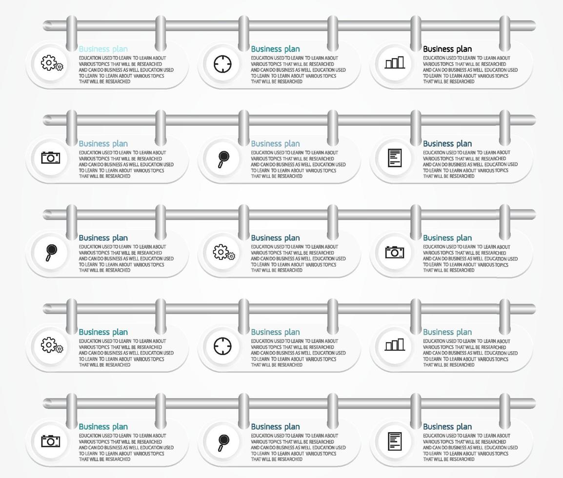 timeline infographic template Presentation business idea with icons, options or steps. infographics for business ideas Can be used for data graphics, flowcharts, websites, banners. vector