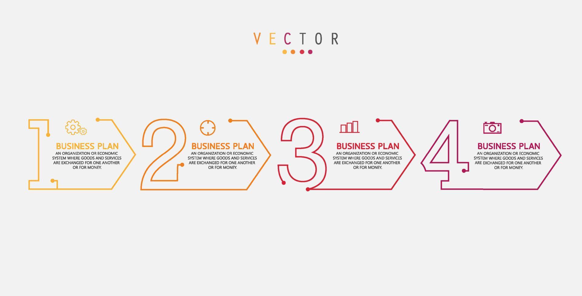 timeline infographic template Presentation business idea with icons, options or steps. infographics for business ideas Can be used for data graphics, flowcharts, websites, banners. vector