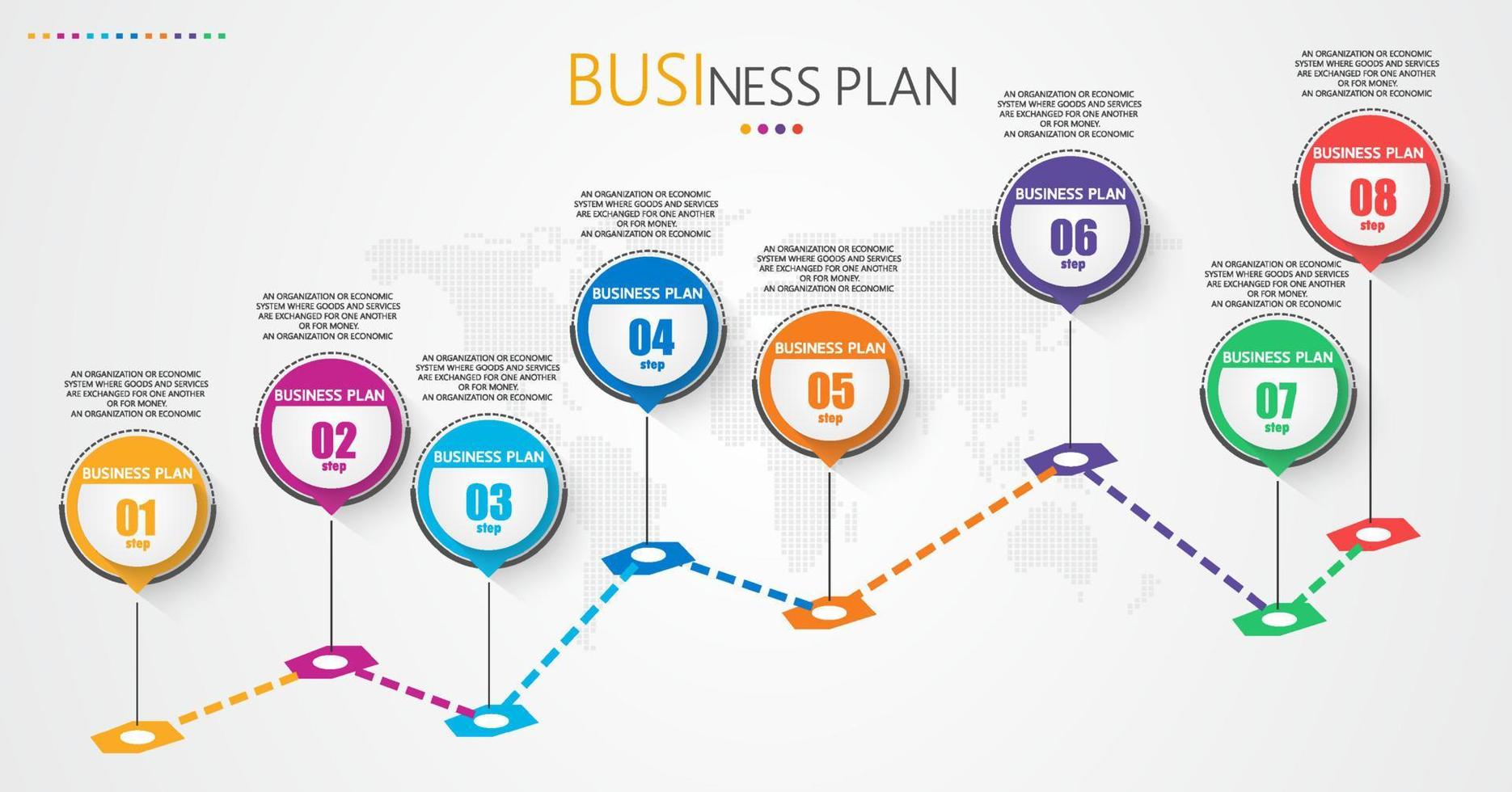 timeline infographic template Presentation business idea with icons, options or steps. infographics for business ideas Can be used for data graphics, flowcharts, websites, banners. vector