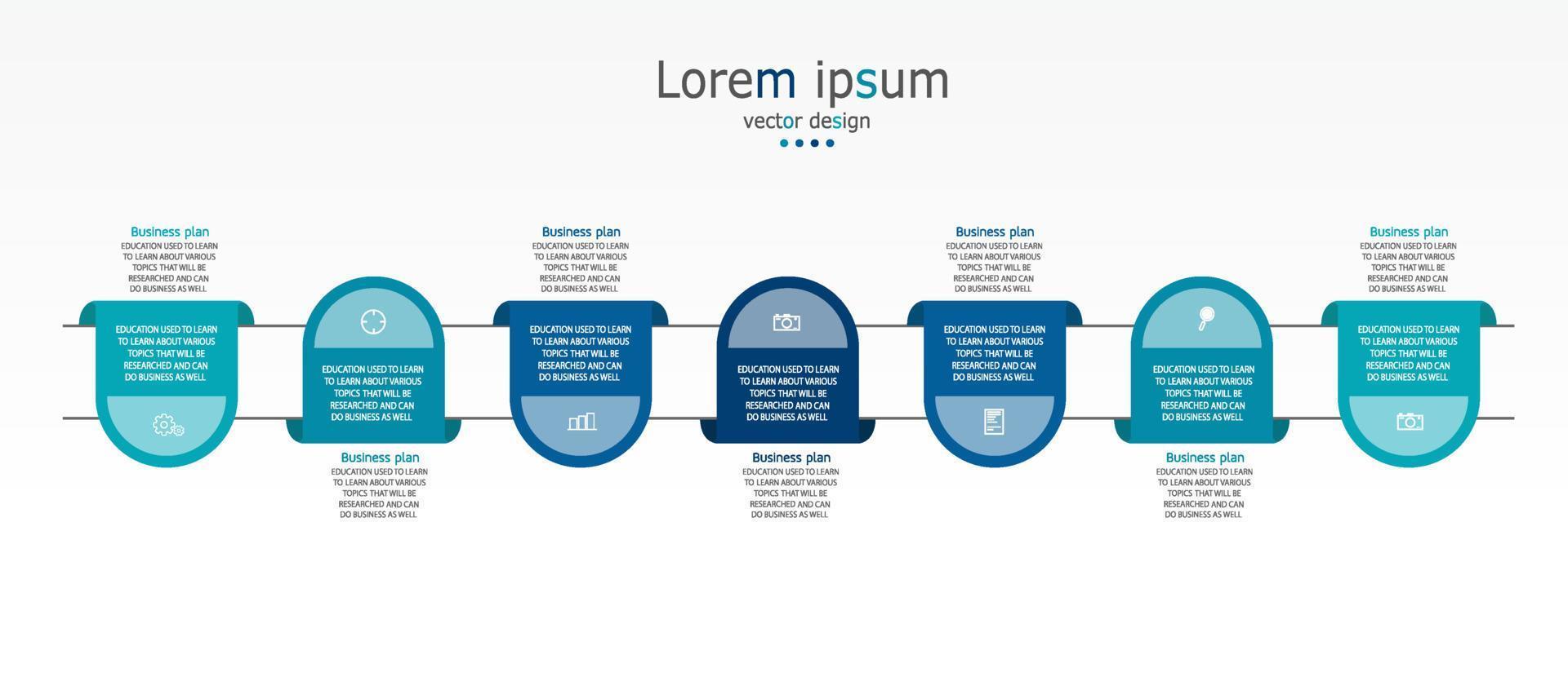 timeline infographic template Presentation business idea with icons, options or steps. infographics for business ideas Can be used for data graphics, flowcharts, websites, banners. vector