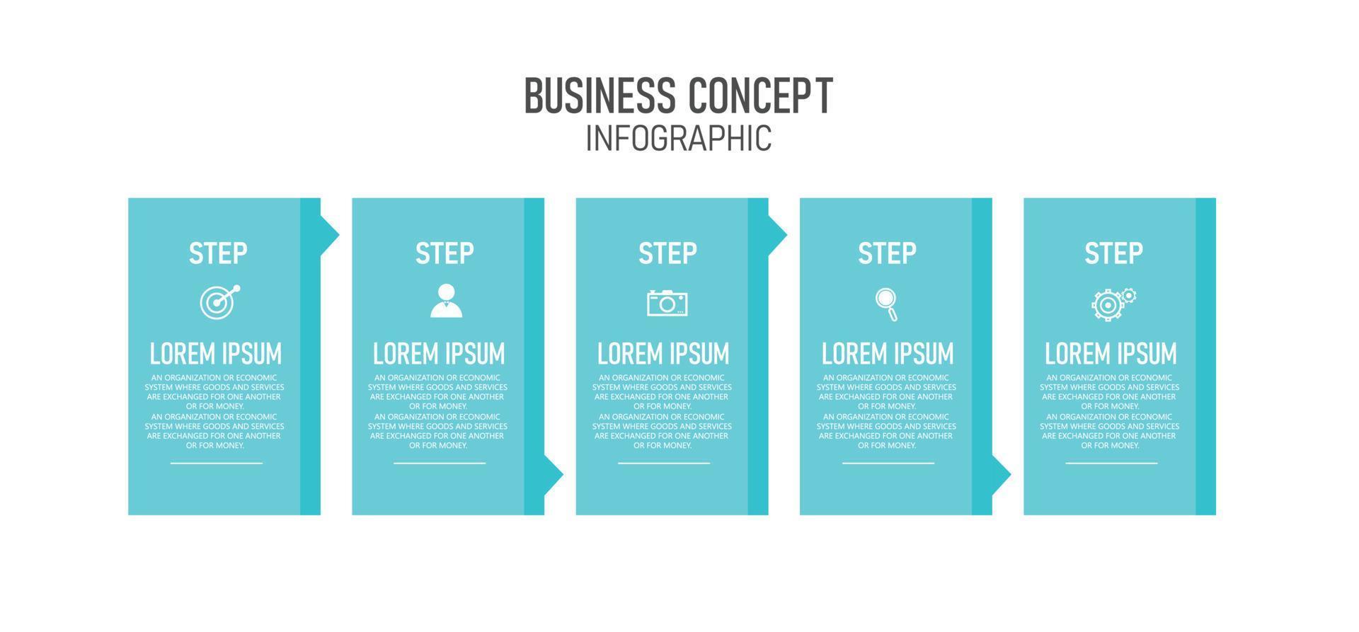 plantilla de etiqueta de infografía vectorial con opciones de icono o infografía de pasos para presentaciones de ideas de negocios que se puede utilizar para gráficos de información, presentaciones, sitios web, banners, medios impresos. vector