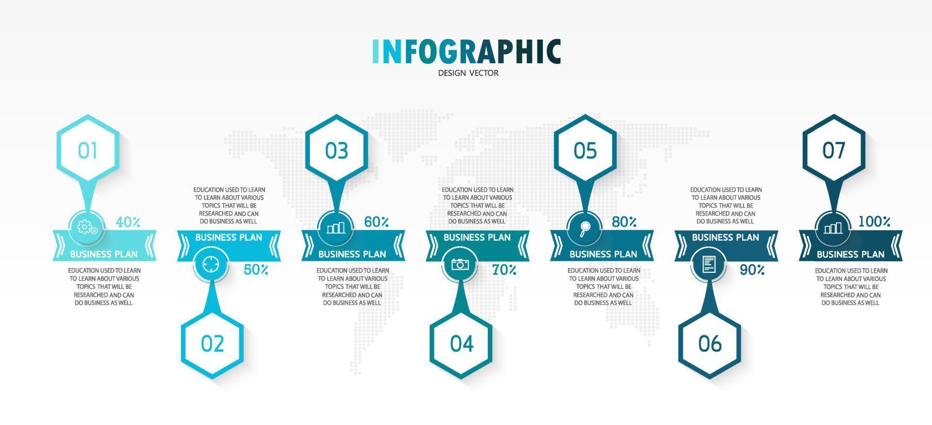 timeline infographic template Presentation business idea with icons, options or steps. infographics for business ideas Can be used for data graphics, flowcharts, websites, banners. vector