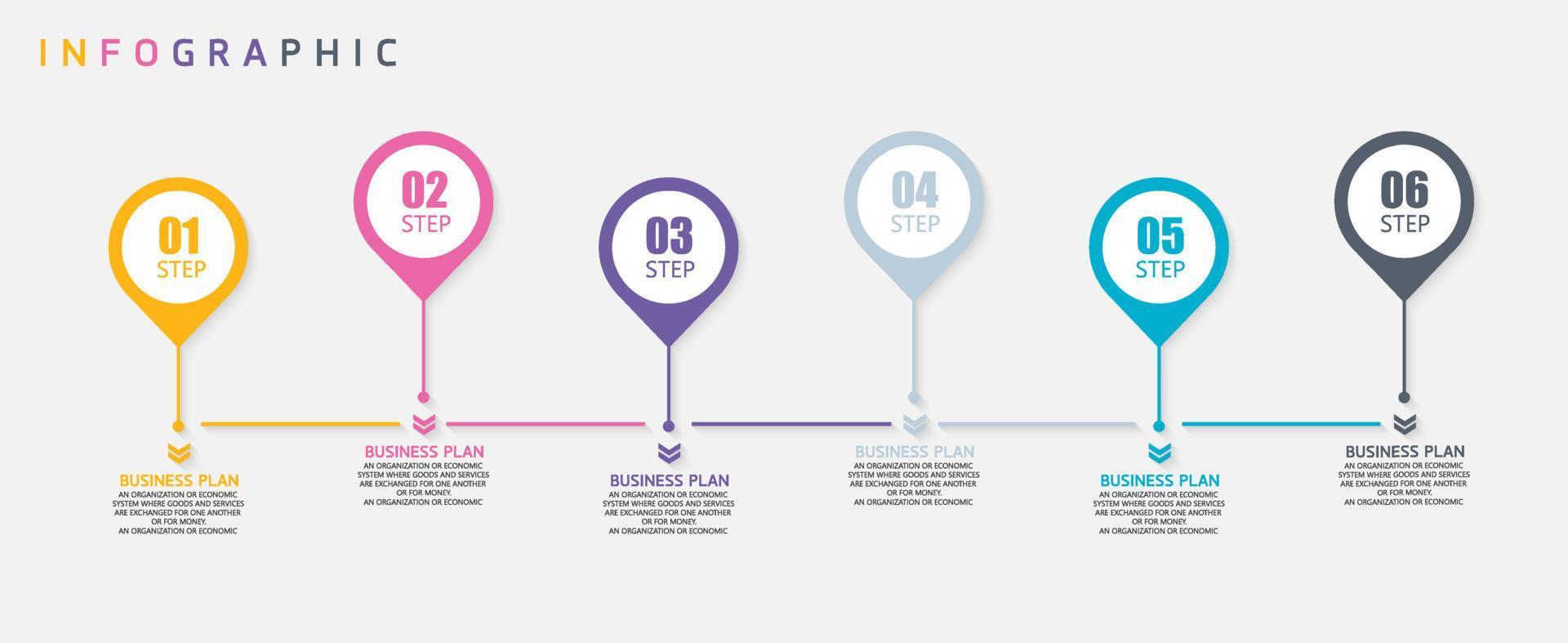 timeline infographic template Presentation business idea with icons, options or steps. infographics for business ideas Can be used for data graphics, flowcharts, websites, banners. vector