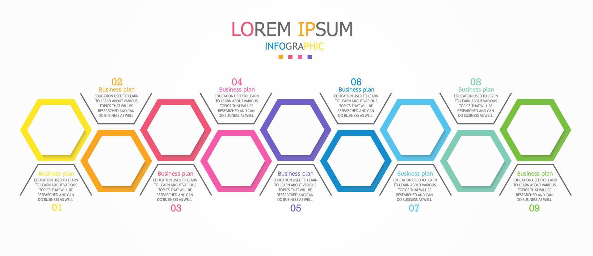 timeline infographic template Presentation business idea with icons, options or steps. infographics for business ideas Can be used for data graphics, flowcharts, websites, banners. vector
