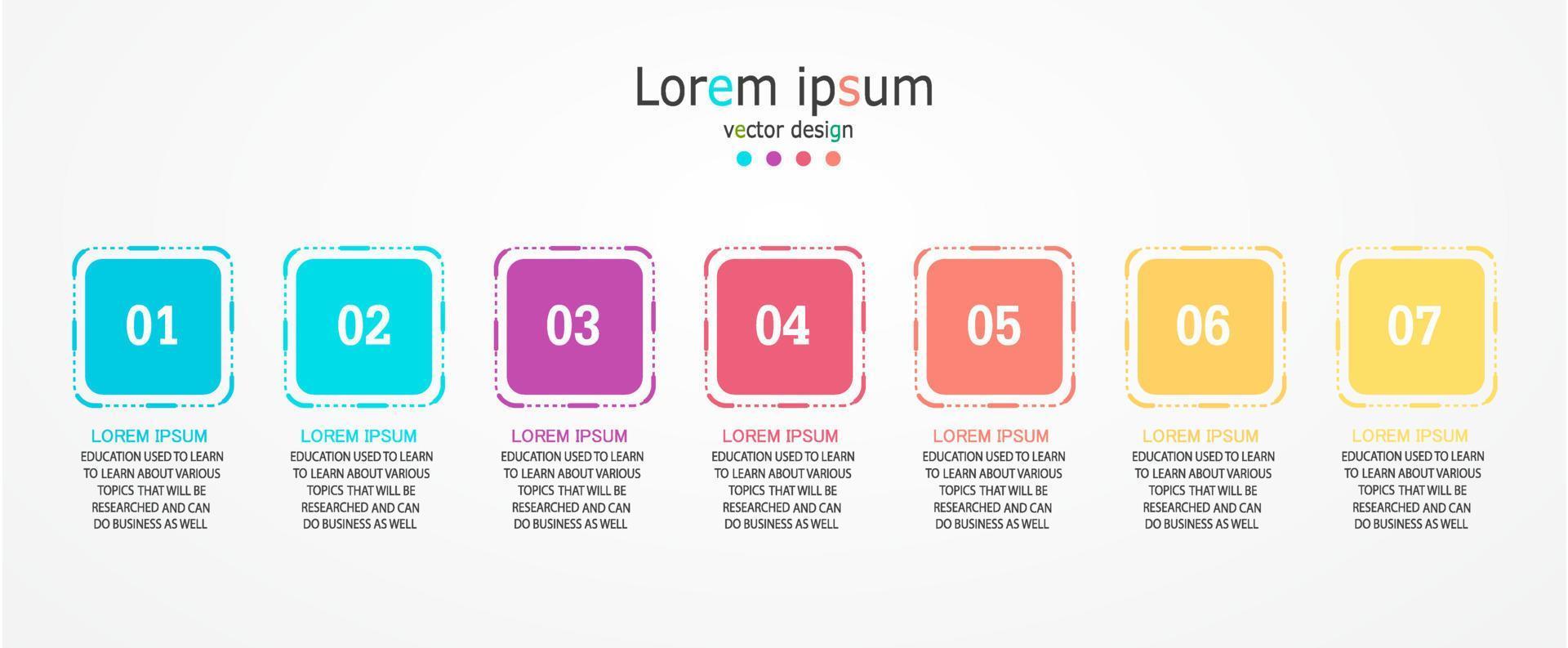 timeline infographic template Presentation business idea with icons, options or steps. infographics for business ideas Can be used for data graphics, flowcharts, websites, banners. vector