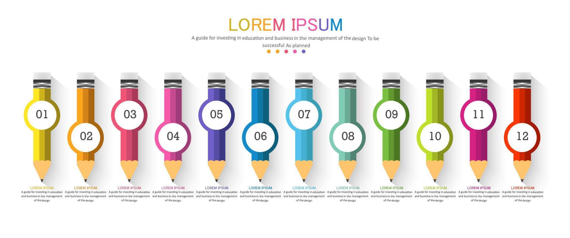 idea de negocio de presentación de plantilla infográfica de línea de tiempo con iconos, opciones o pasos. las infografías para ideas de negocios se pueden usar para gráficos de datos, diagramas de flujo, sitios web, pancartas. vector