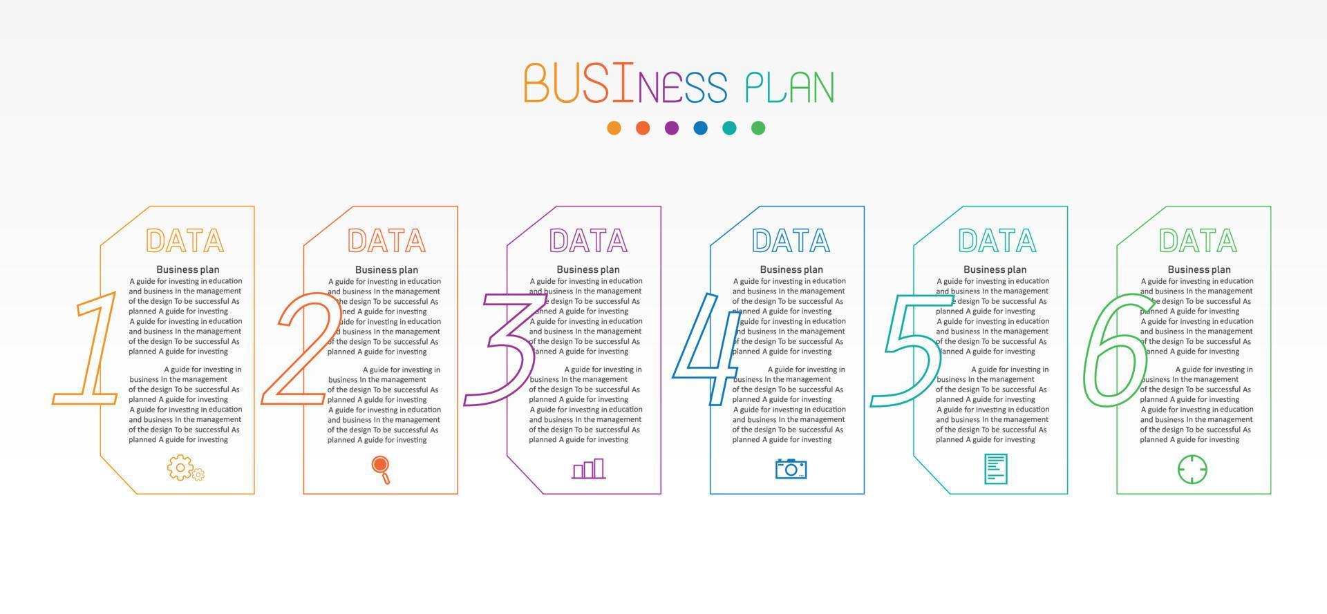 timeline infographic template Presentation business idea with icons, options or steps. infographics for business ideas Can be used for data graphics, flowcharts, websites, banners. vector