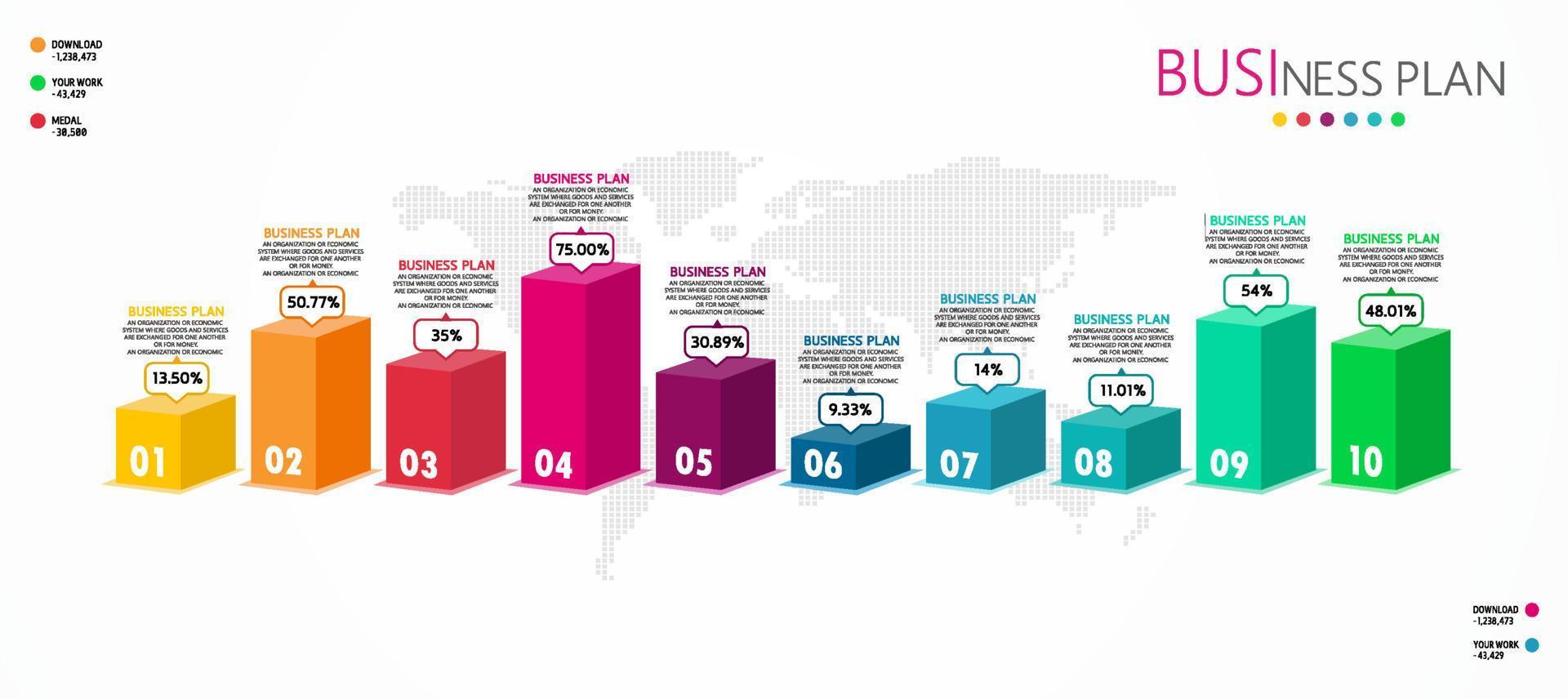 idea de negocio de presentación de plantilla infográfica de línea de tiempo con iconos, opciones o pasos. las infografías para ideas de negocios se pueden usar para gráficos de datos, diagramas de flujo, sitios web, pancartas. vector