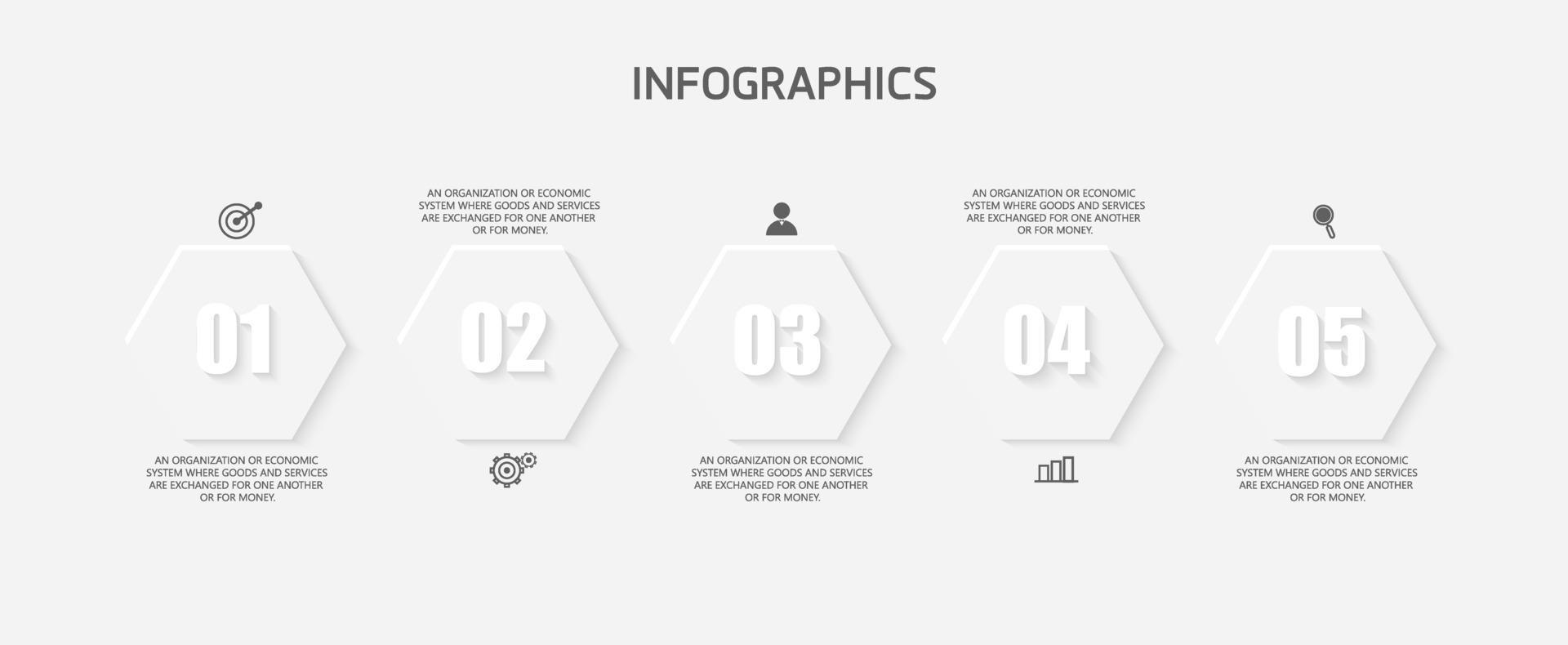 timeline infographic template Presentation business idea with icons, options or steps. infographics for business ideas Can be used for data graphics, flowcharts, websites, banners. vector