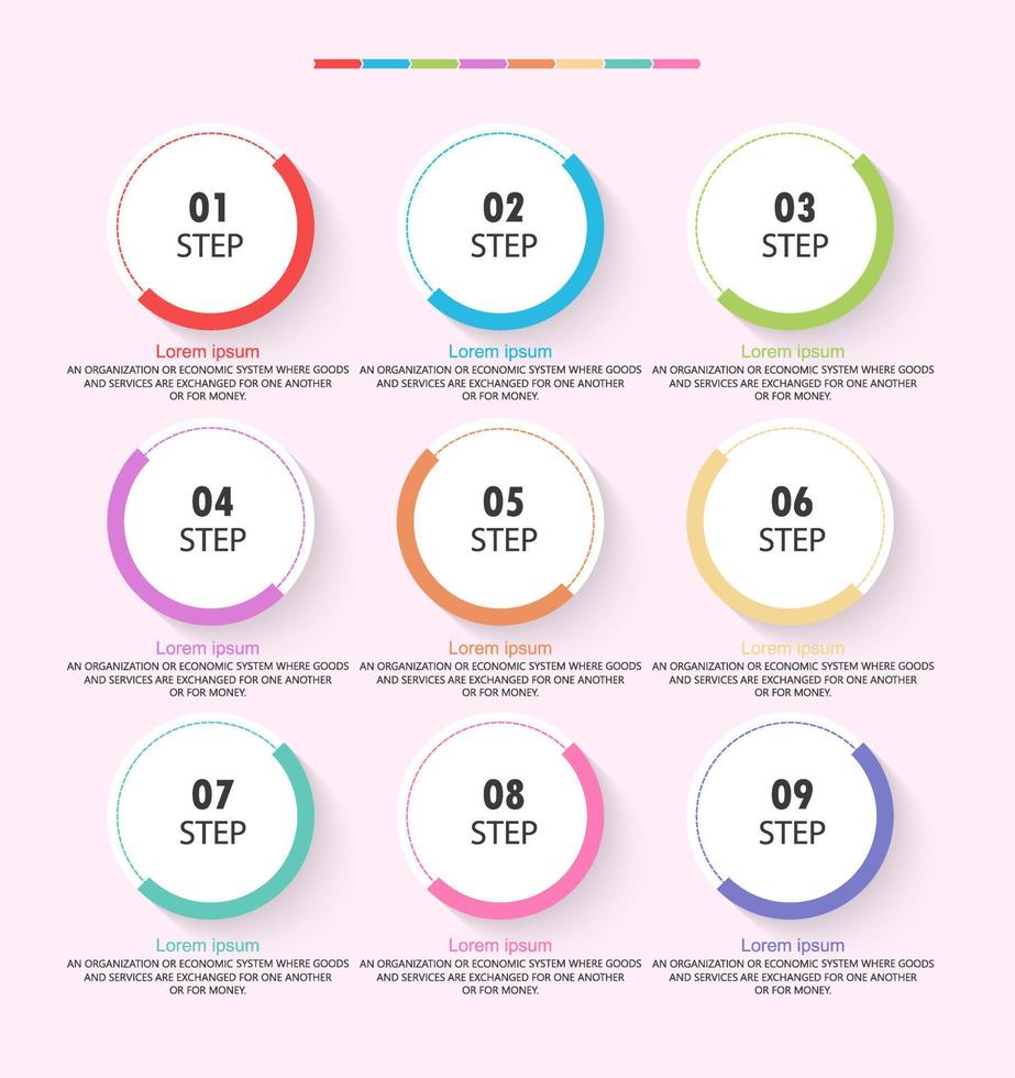 idea de negocio de presentación de plantilla infográfica de línea de tiempo con iconos, opciones o pasos. las infografías para ideas de negocios se pueden usar para gráficos de datos, diagramas de flujo, sitios web, pancartas. vector