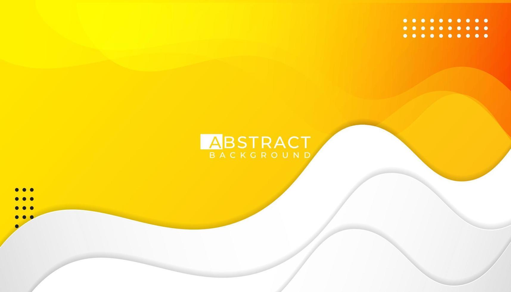 Abstract background with wave yellow and grey colour vector