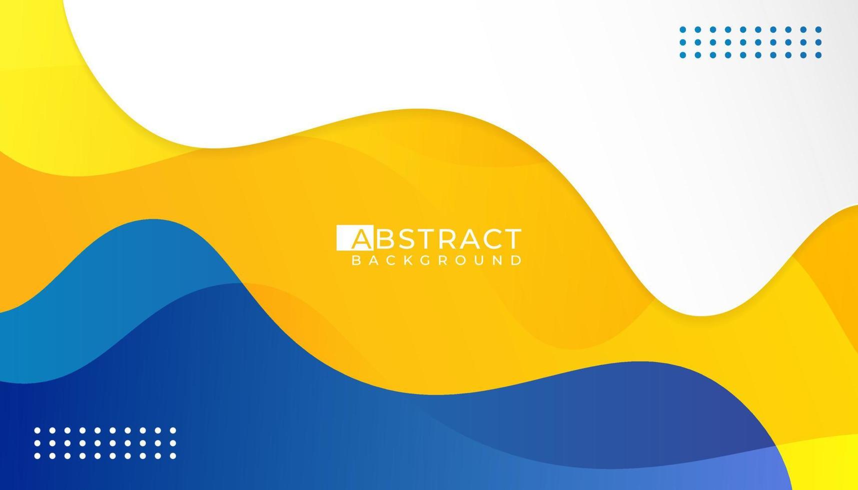 Abstract background with wave white, blur and yellow colour vector