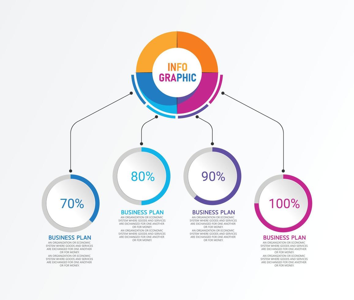 plantilla de etiqueta de infografía vectorial con opciones de icono o infografía de pasos para presentaciones de ideas de negocios que se puede utilizar para gráficos de información, presentaciones, sitios web, banners, medios impresos. vector