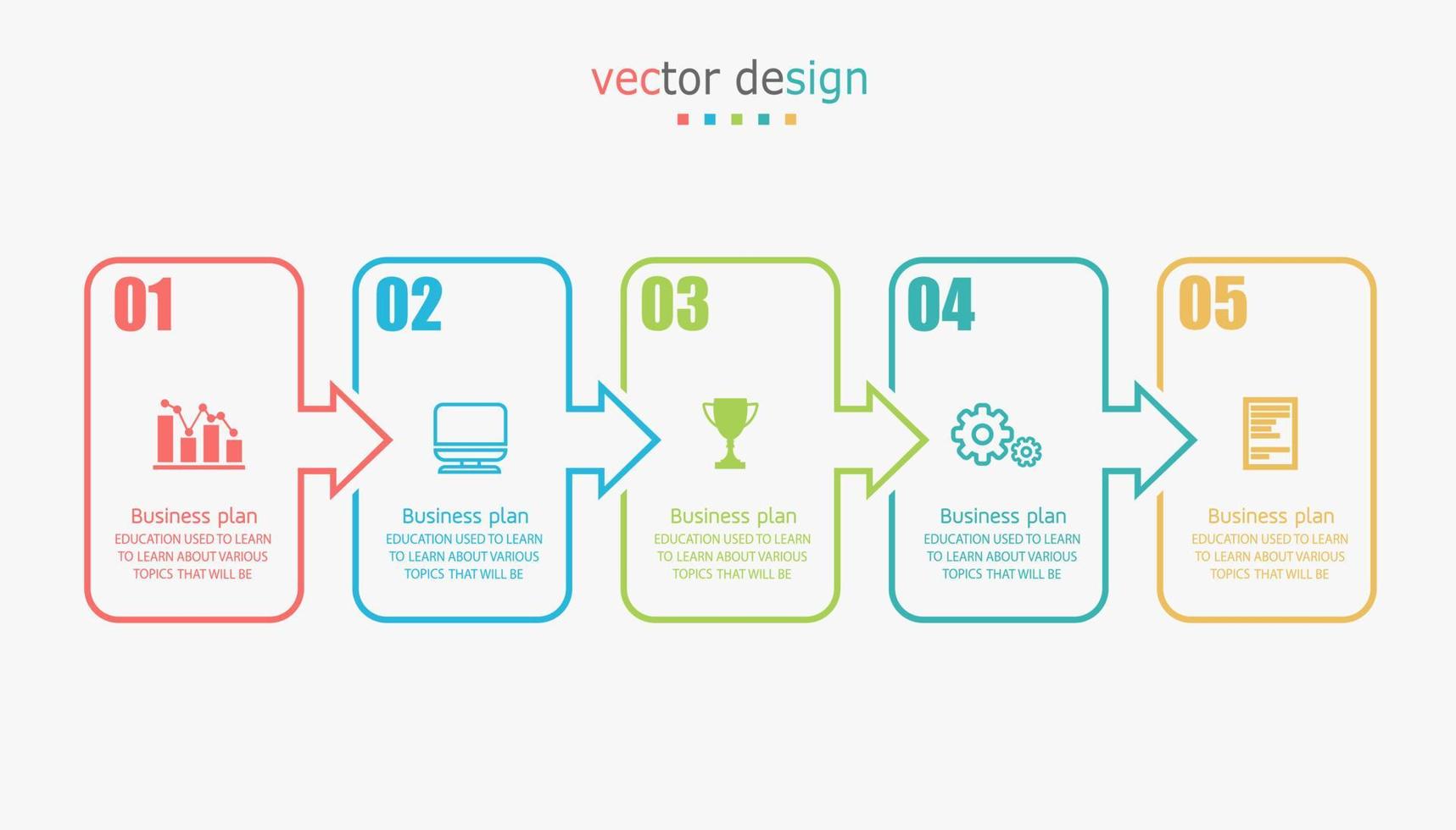 Ready-made infographic label template. option or step icon infographics for business ideas It can be used in education, flowcharts, presentations, websites, banners. vector