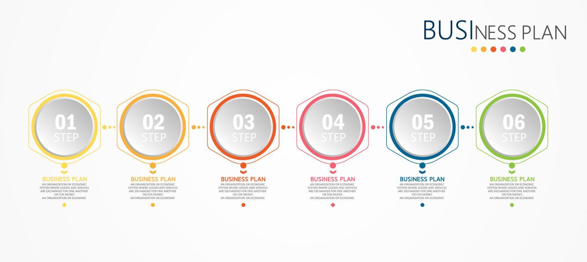 idea de negocio de presentación de plantilla infográfica de línea de tiempo con iconos, opciones o pasos. las infografías para ideas de negocios se pueden usar para gráficos de datos, diagramas de flujo, sitios web, pancartas. vector