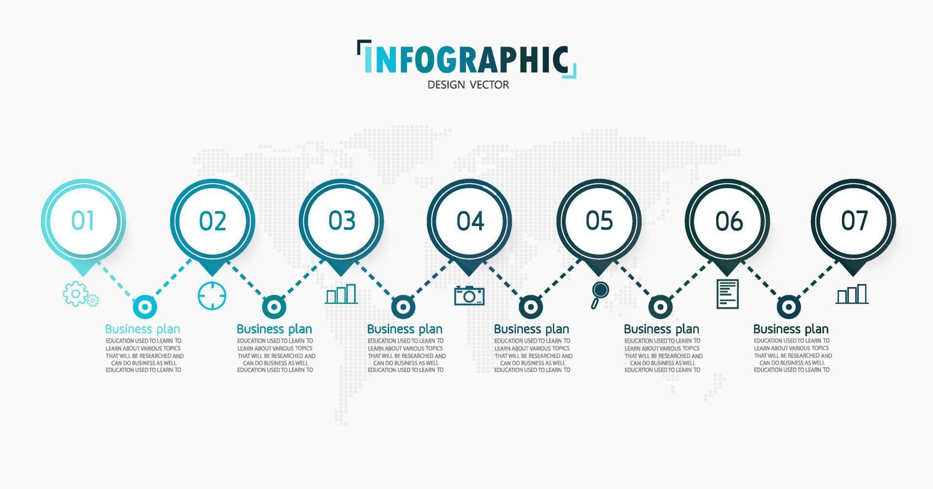 timeline infographic template Presentation business idea with icons, options or steps. infographics for business ideas Can be used for data graphics, flowcharts, websites, banners. vector