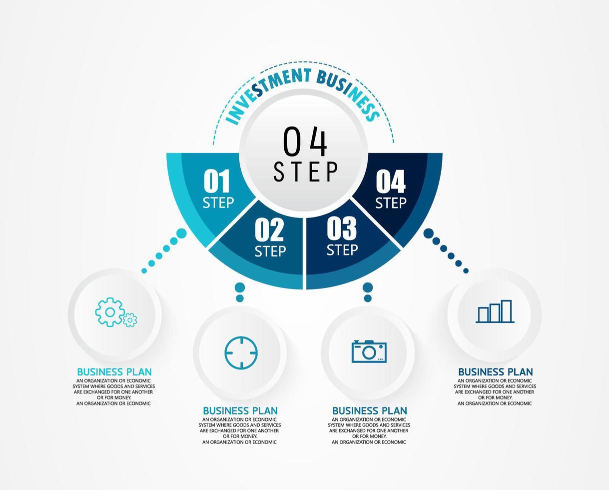 timeline infographic template Presentation business idea with icons, options or steps. infographics for business ideas Can be used for data graphics, flowcharts, websites, banners. vector