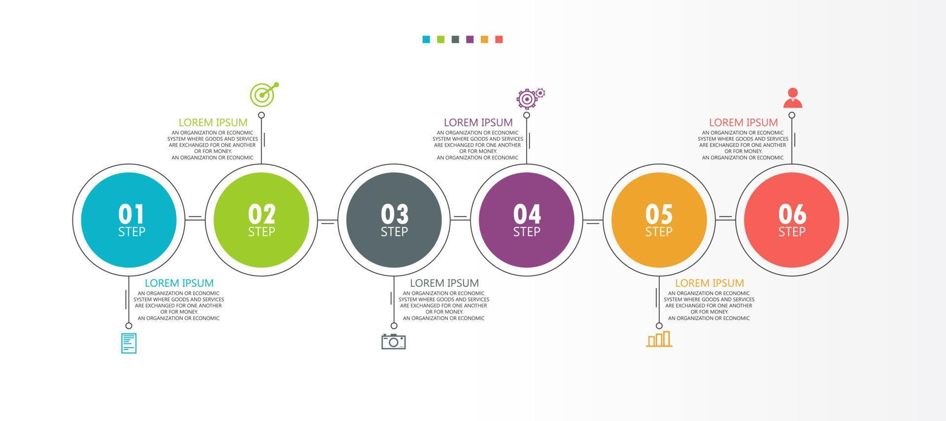 plantilla de etiqueta de infografía vectorial con opciones de icono o infografía de pasos para presentaciones de ideas de negocios que se puede utilizar para gráficos de información, presentaciones, sitios web, banners, medios impresos. vector