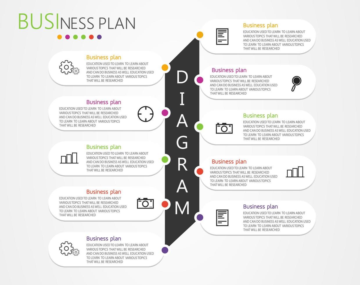 timeline infographic template Presentation business idea with icons, options or steps. infographics for business ideas Can be used for data graphics, flowcharts, websites, banners. vector