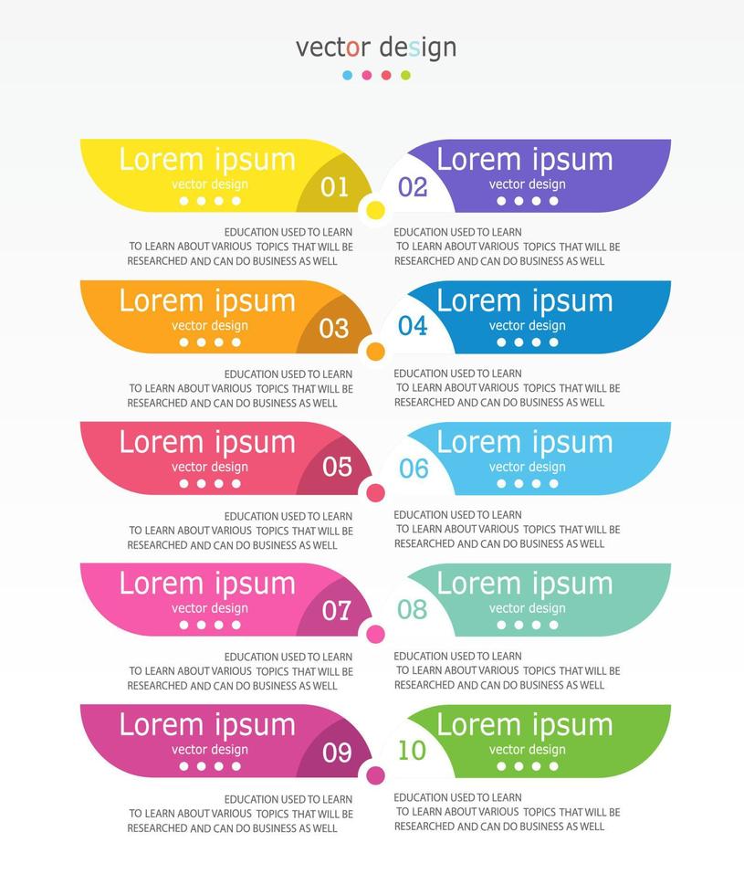 idea de negocio de presentación de plantilla infográfica de línea de tiempo con iconos, opciones o pasos. las infografías para ideas de negocios se pueden usar para gráficos de datos, diagramas de flujo, sitios web, pancartas. vector