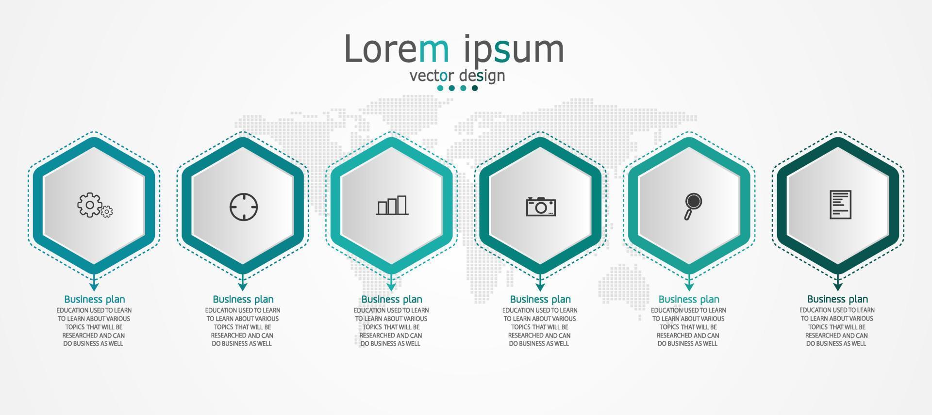 timeline infographic template Presentation business idea with icons, options or steps. infographics for business ideas Can be used for data graphics, flowcharts, websites, banners. vector