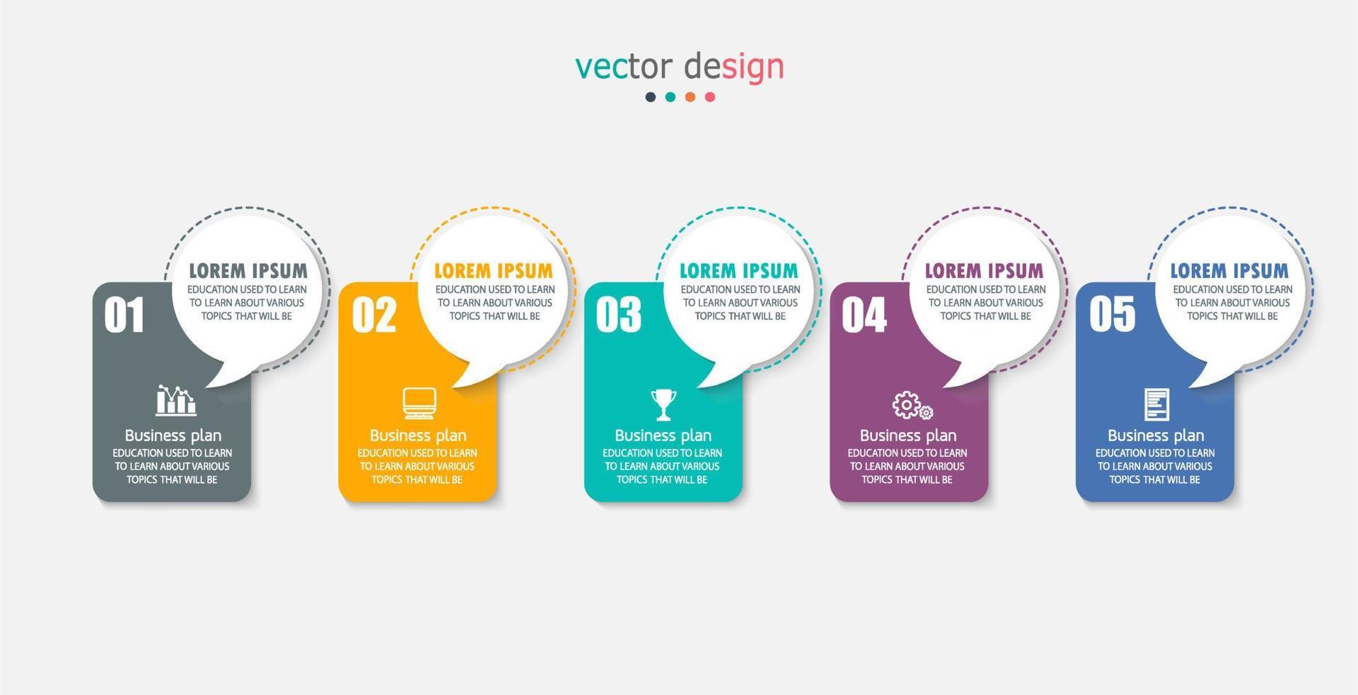 timeline infographic template Presentation business idea with icons, options or steps. infographics for business ideas Can be used for data graphics, flowcharts, websites, banners. vector