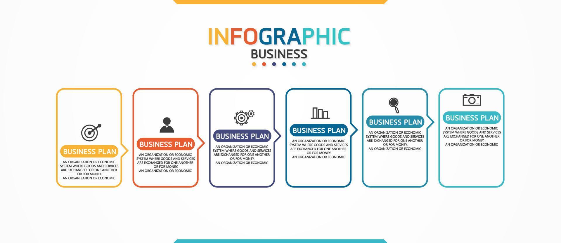 timeline infographic template Presentation business idea with icons, options or steps. infographics for business ideas Can be used for data graphics, flowcharts, websites, banners. vector