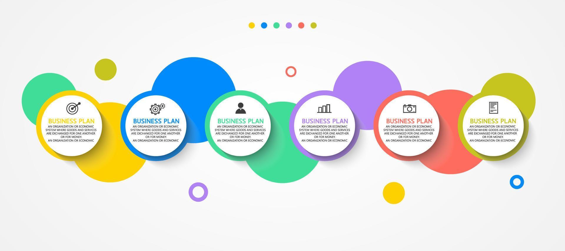 timeline infographic template Presentation business idea with icons, options or steps. infographics for business ideas Can be used for data graphics, flowcharts, websites, banners. vector