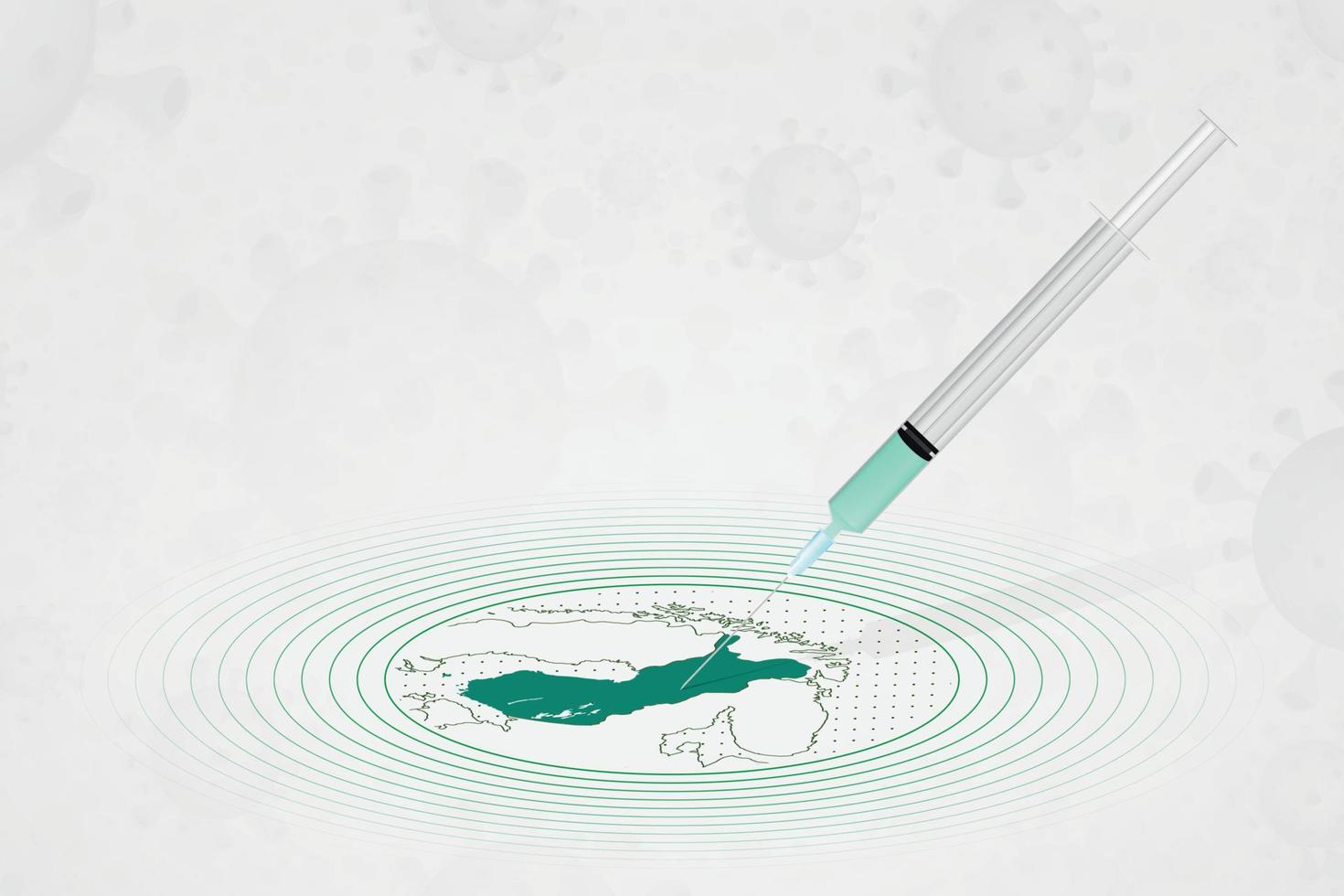 concepto de vacunación de finlandia, inyección de vacuna en el mapa de finlandia. vacuna y vacunación contra el coronavirus, covid-19. vector